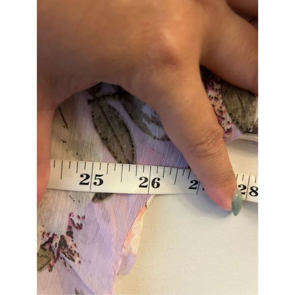 Steve Madden Floral Long Duster Kimono Lilac One Size Festival Coachella Boho Co - Picture 7 of 10